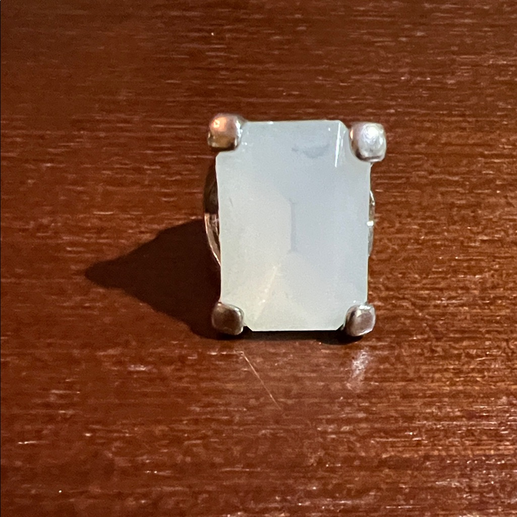 Loft Silver Ring With White Stone 12$